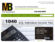 Tablet Screenshot of mbtaxresolution.com